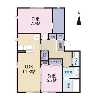 ボヌール・S【2階】の間取り