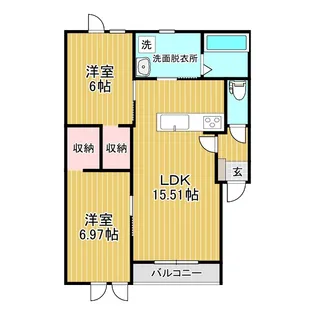 仮)西13南13丁目マンション【3階】の間取り