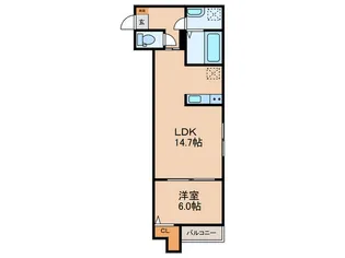 メディオ・リヴェール紫駅【1階】の間取り
