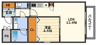 ネットフローラ天満橋【2階】の間取り