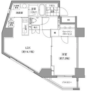 JP noie 小石川富坂【6階】の間取り