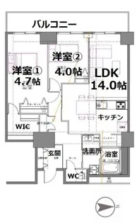 シティコート目黒【10階】の間取り