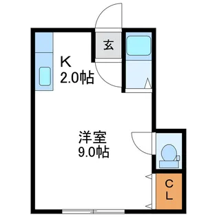 クルーズハウス北19条【2階】の間取り