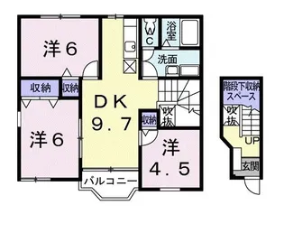 ラ アブリール【2階】の間取り