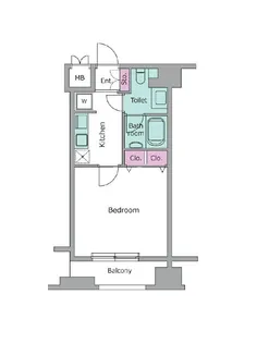 ピアネッタ汐留【12階】の間取り