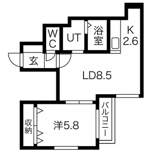 ライトニングビル【3階】の間取り