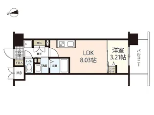 エスポワールI【5階】の間取り