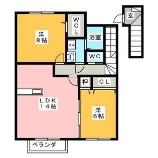 セゾン美江【2階】の間取り