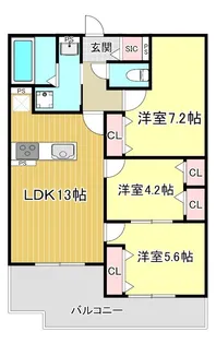 Plume葛野三条【1階】の間取り