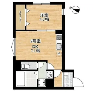 フェリーチェ二俣川【2階】の間取り