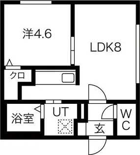 パルフェ平岸【1階】の間取り