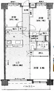 川口南町ローヤルコーポ【7階】の間取り
