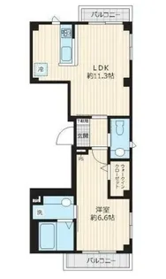 エスホームズ高輪【3階】の間取り