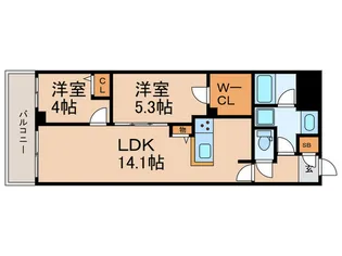 プライムガーデン若木【5階】の間取り