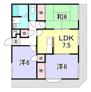 ウエストコート【1階】の間取り