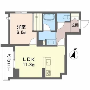 エクラージュ二日町【2階】の間取り