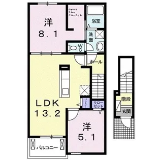 メゾン・ド・S B【2階】の間取り