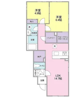 セレスティアル等々力【1階】の間取り