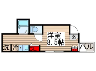 MELDIA六町A【1階】の間取り