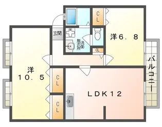 サンビレッジ岩井【2階】の間取り