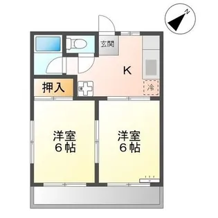 メゾンシャルムB【2階】の間取り