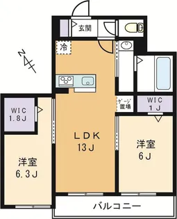 M.Dalbershe(エムダルバーシェ)【2階】の間取り