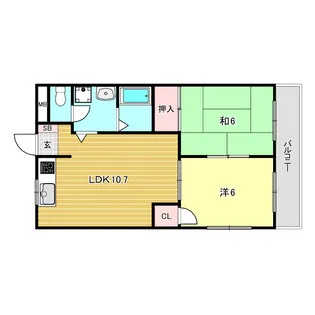 バンベールコート【3階】の間取り