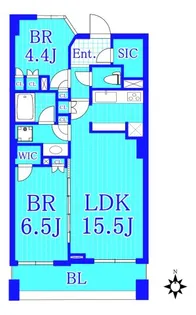 ザレジデンス本牧横浜ベイサイド【8階】の間取り