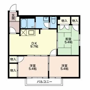 フレグランス馬見塚1番館【2階】の間取り
