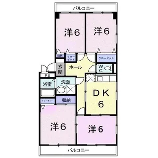 ボヌールレジデンス【2階】の間取り