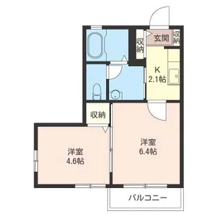 メゾンコキヤージュ【1階】の間取り