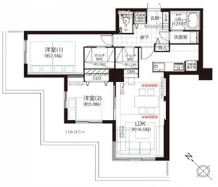 晴海アイランドトリトンスクエアビュータワー【11階】の間取り