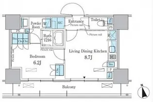 パークアクシス東陽町・親水公園【5階】の間取り