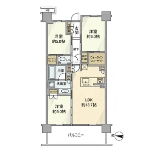 シティハウス王子【3階】の間取り