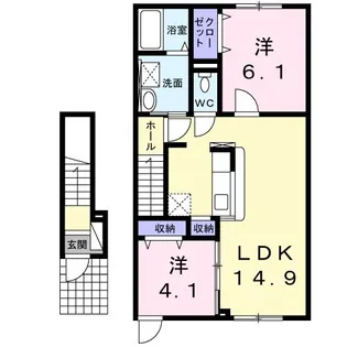 アルフォンス KII【2階】の間取り
