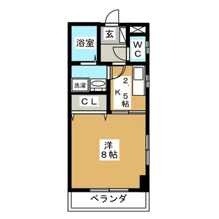 青山コーポB【3階】の間取り