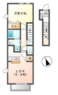 ヴォロンティエ【2階】の間取り