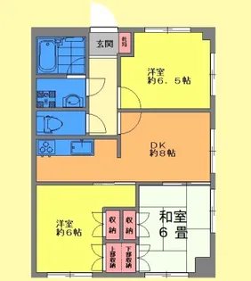 目黒本町マンション【1階】の間取り