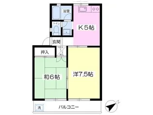 ドリームコーポラス森【1階】の間取り