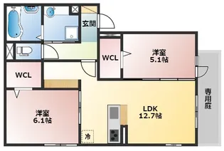 ラ・フェリーチェ【3階】の間取り