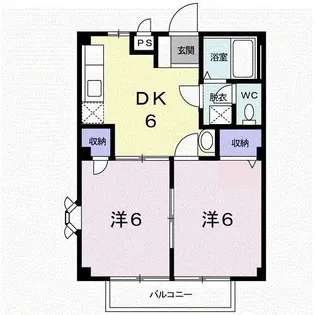 フローラハイムS【1階】の間取り