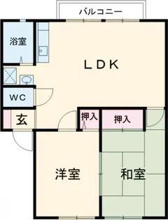 サンシャイン朝暉D棟【1階】の間取り