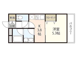 M Terrace八幡東 壱番館【3階】の間取り