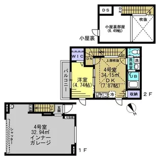 グランデュールD【2階】の間取り