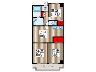 リラ・ガ-デン【6階】の間取り