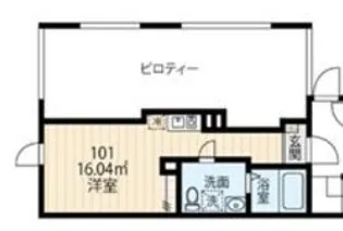 フィオーレ蒲田【1階】の間取り