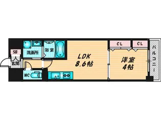 リアライズ小路駅前【1階】の間取り