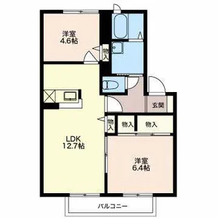 ルシード笹川【2階】の間取り