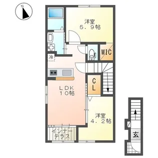 メゾン・ファヴールII(Maison Faveur II)【2階】の間取り