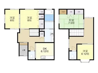 黄金野メゾネットの間取り